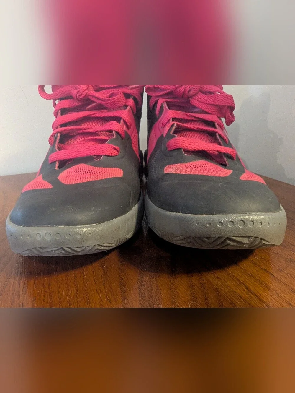 Girls Nike Zoom Hyperfuse Basketball/Fashion Sneaker Size 4 Youth Pink & Gray - Picture 4 of 12